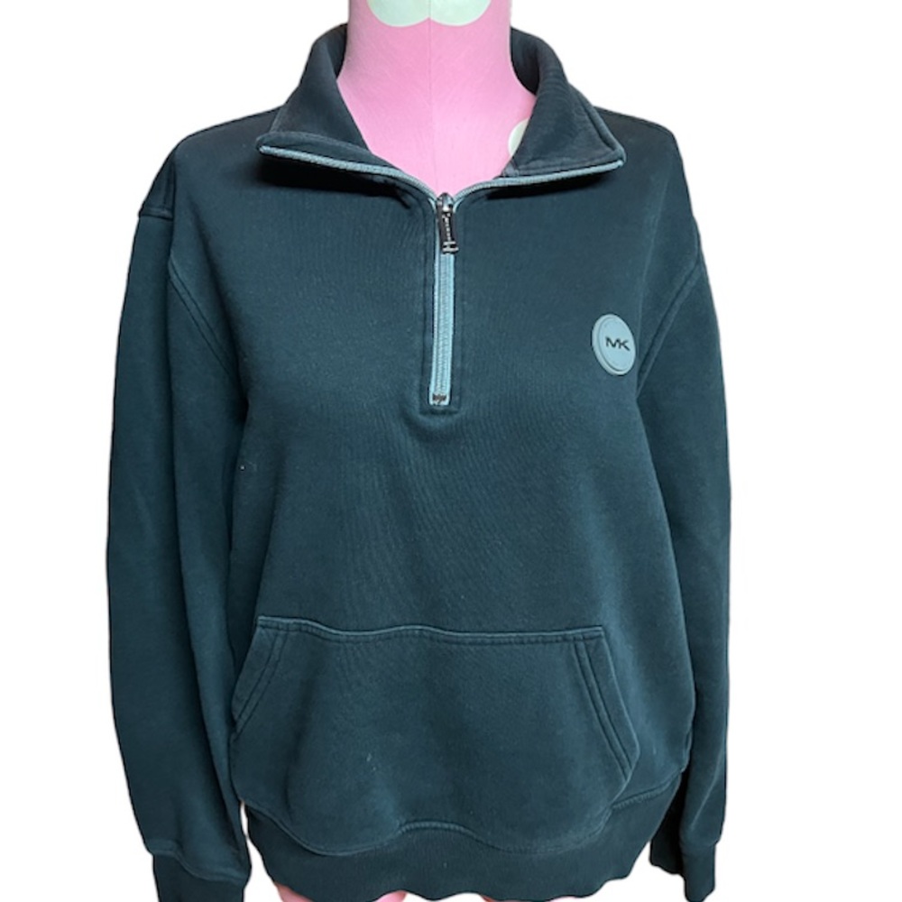 Michael Kors Black Quarter Zip-Up Pullover!